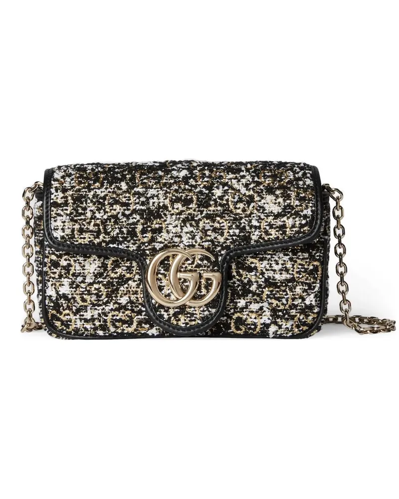 Gucci tweed gg shoulder bag - Schwarz Schwarz