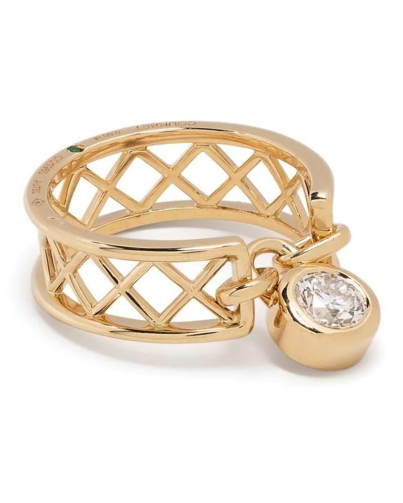 COURBET 18kt Gelbgoldring mit Diamanten Gold