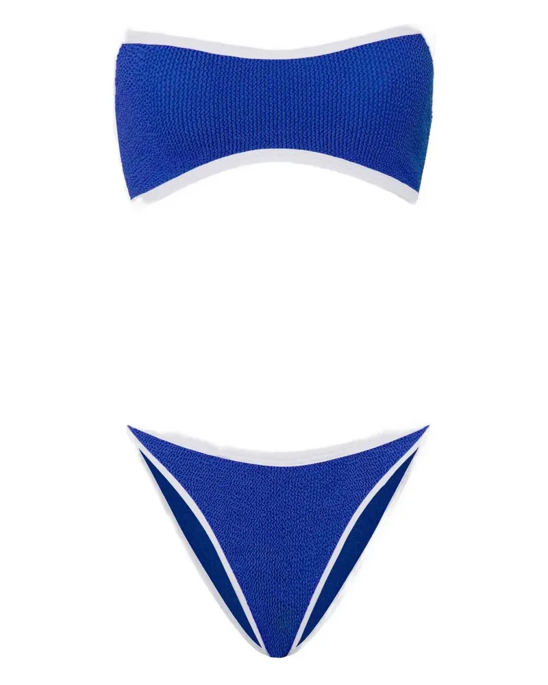 Hunza G Tyler Bikini mit Kontrastdetails - Blau Blau