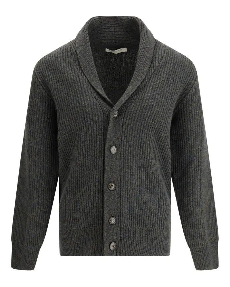Brooksfield shawl-collar ribbed cardigan - Grün Grün