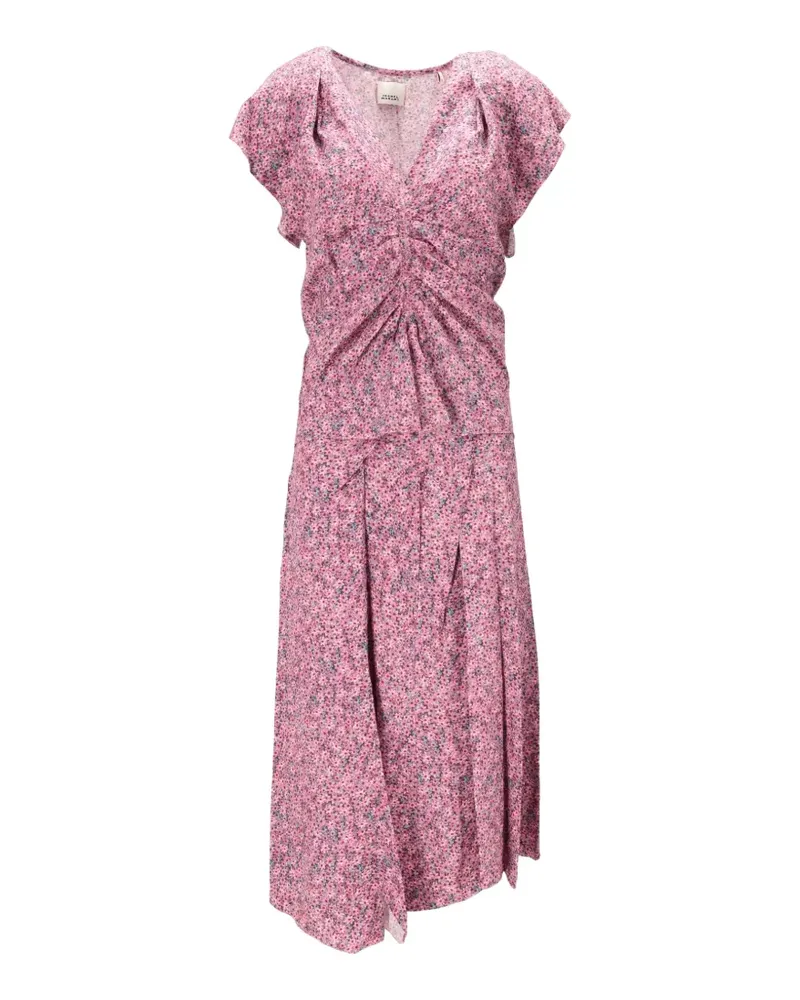 Isabel Marant Cacia floral-print asymmetric midi skirt - Rosa Rosa