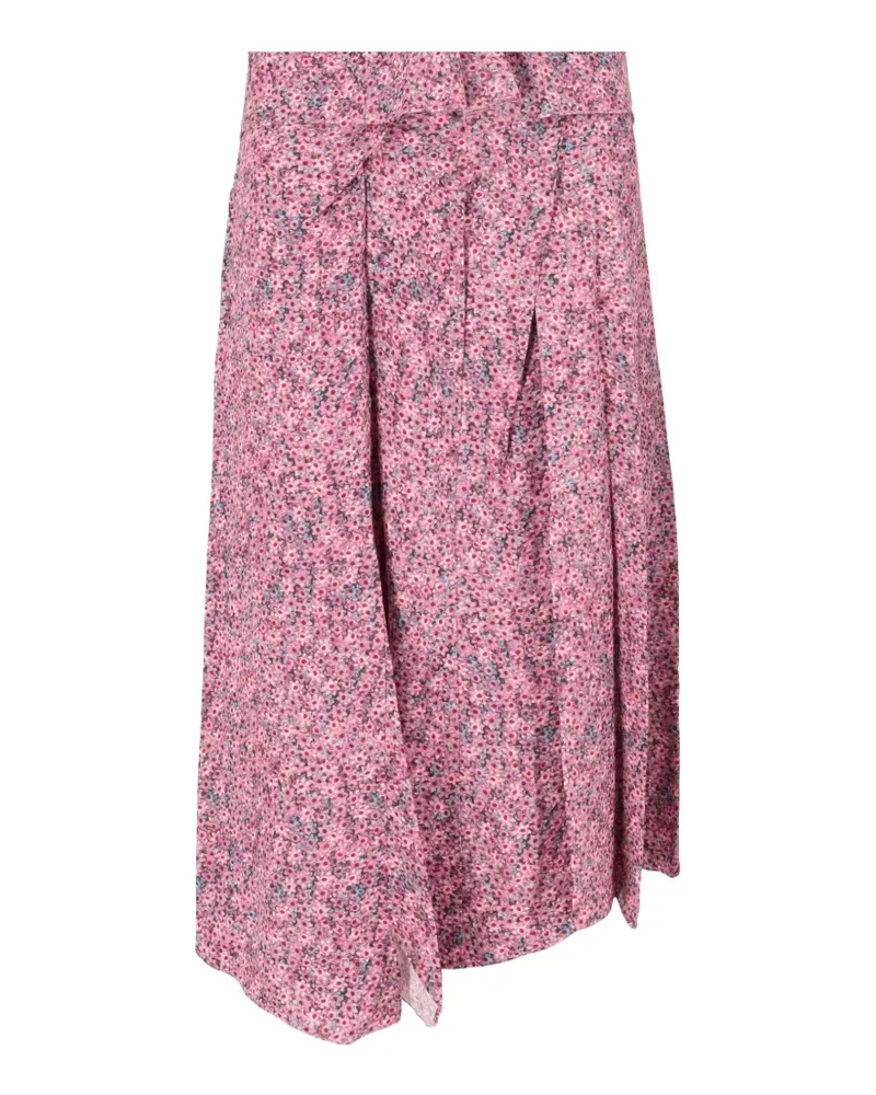 Isabel Marant Cacia floral-print asymmetric midi skirt - Rosa Rosa
