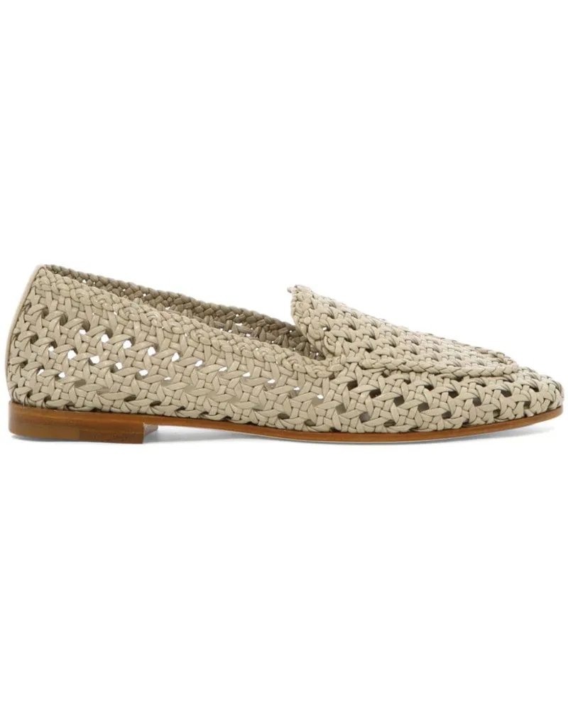 Roberto del Carlo Portofino Loafer mit Webmuster Nude