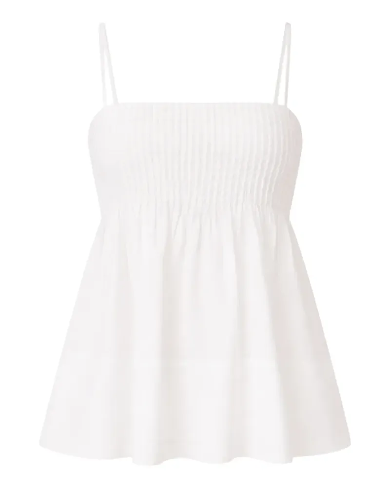 Reformation Cici shirred top - Weiß Weiß