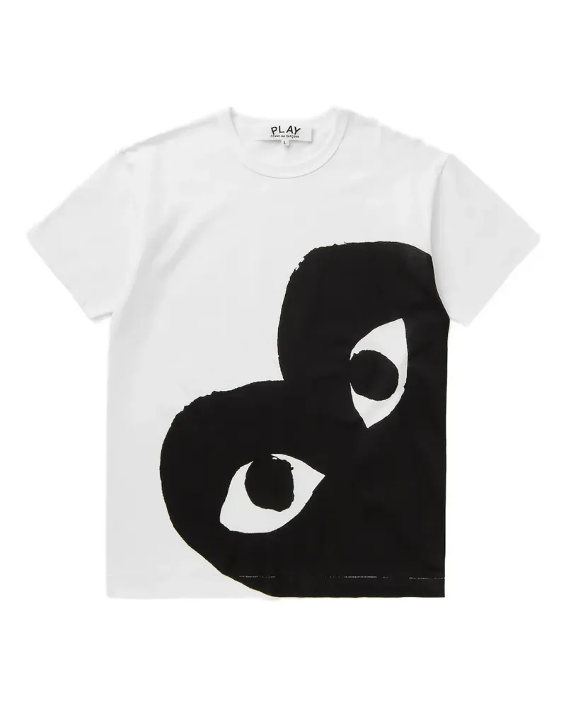 Comme des Garçons Play T-Shirt mit Herzprint - Weiß Weiß