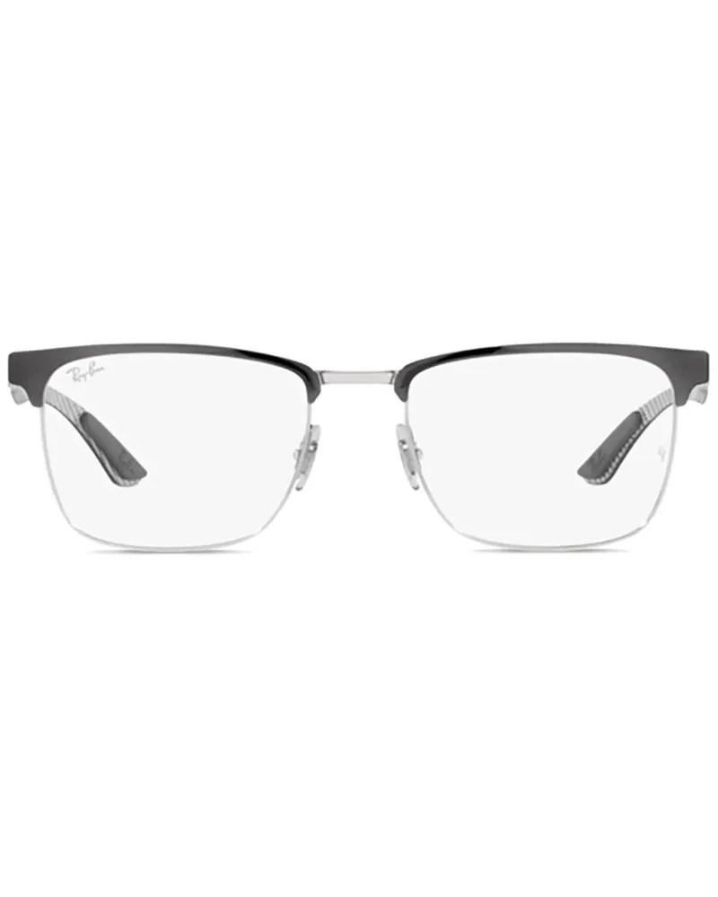 Ray Ban Brille mit eckigem Gestell - Grau Grau