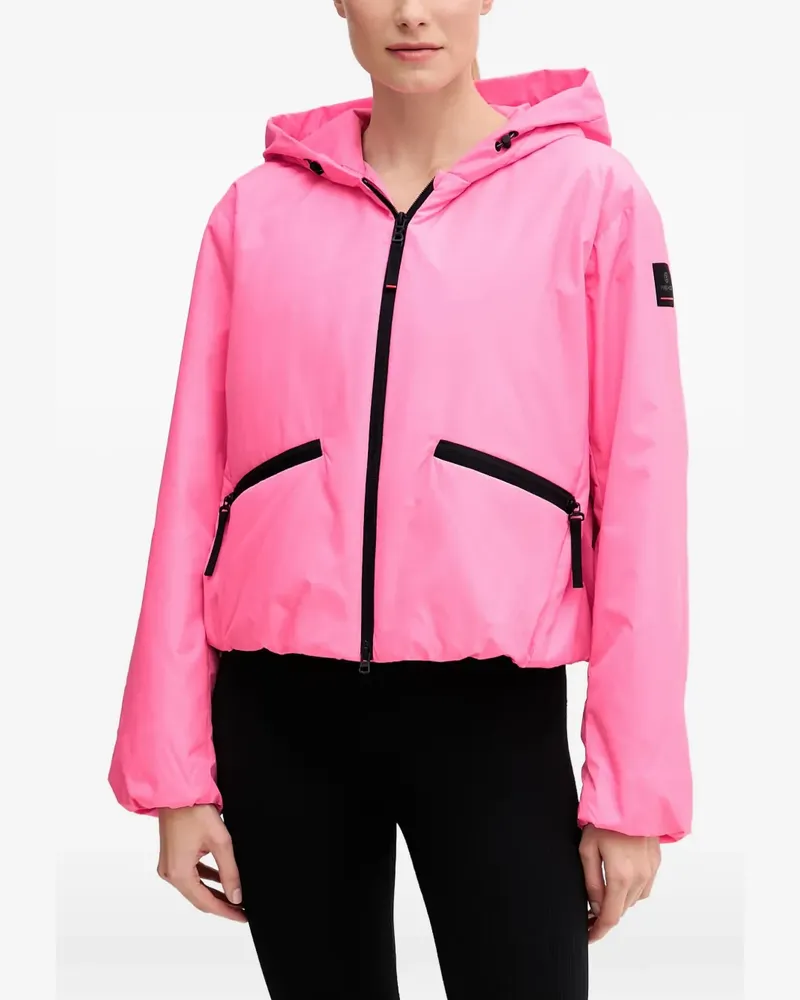 Bogner Fire & Ice hooded logo-patch jacket - Rosa Rosa