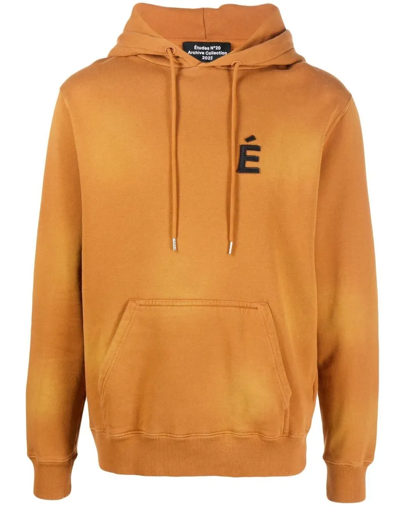 Études Studio Klein Hoodie mit Logo-Patch - Braun Braun