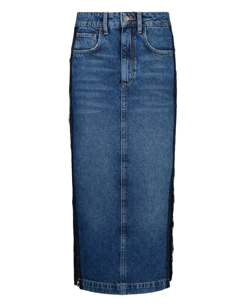 Liu Jo Jeansrock mit Spitzeneinsatz - Blau Blau