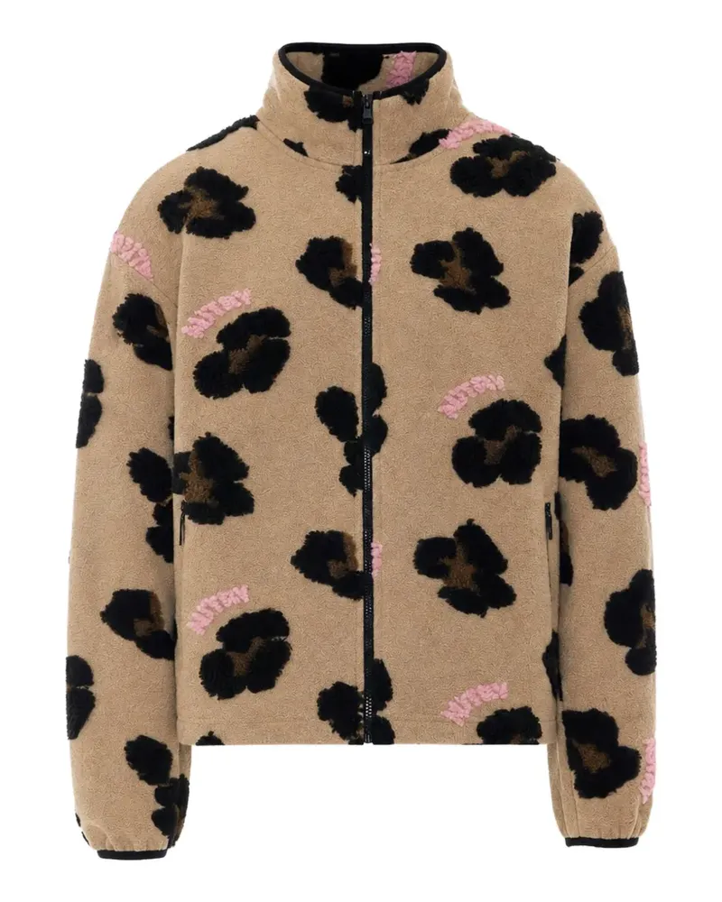AUTRY Fleecejacke mit Leopardenprint - Braun Braun