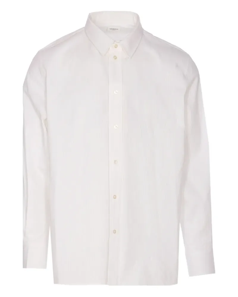 Saint Laurent Gestreiftes Hemd - Weiß Weiß