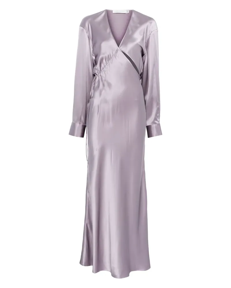 Christopher Esber Seiden-Maxikleid mit überkreuzten Trägern - Violett Violett