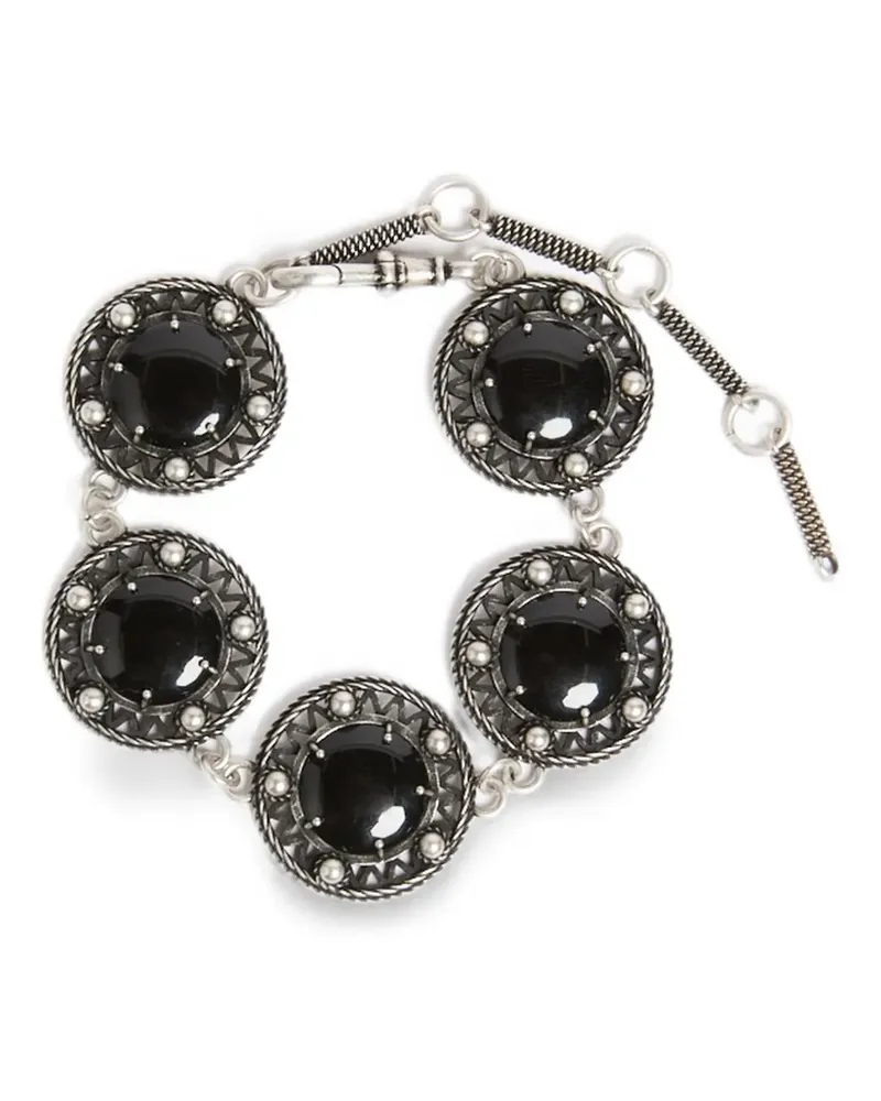 Ann Demeulemeester Armband mit Cabochon-Verzierung - Silber Silber