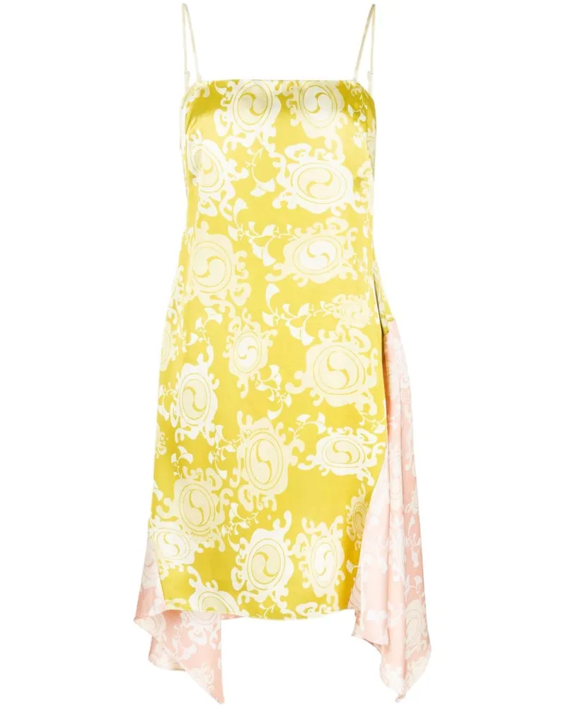 Dsquared2 Drapiertes Kleid mit Blumen-Print - Gelb Gelb
