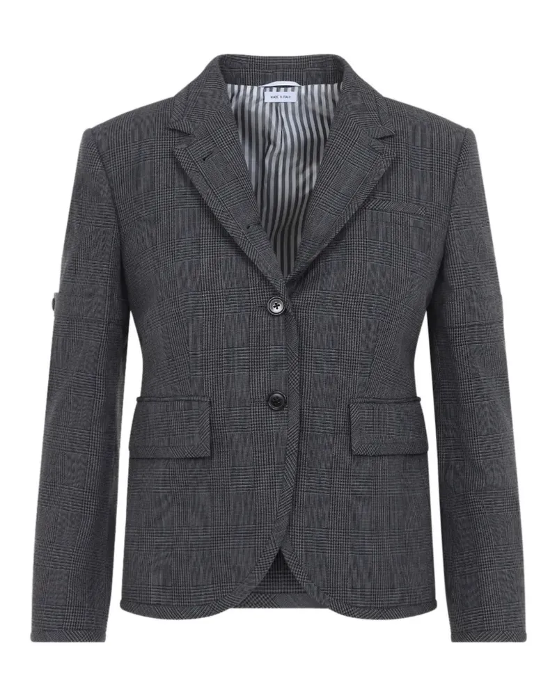 Thom Browne Karierter Blazer mit Knopfleiste - Grau Grau