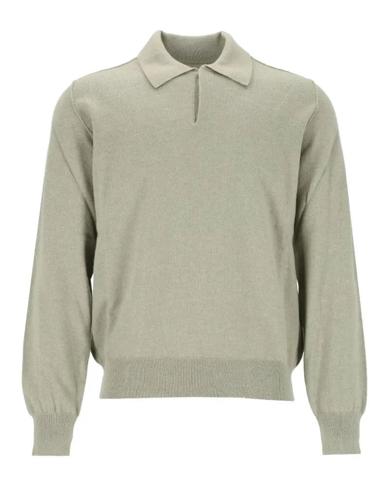 Mauro Grifoni Fein gestrickter Polo-Pullover - Grün Grün