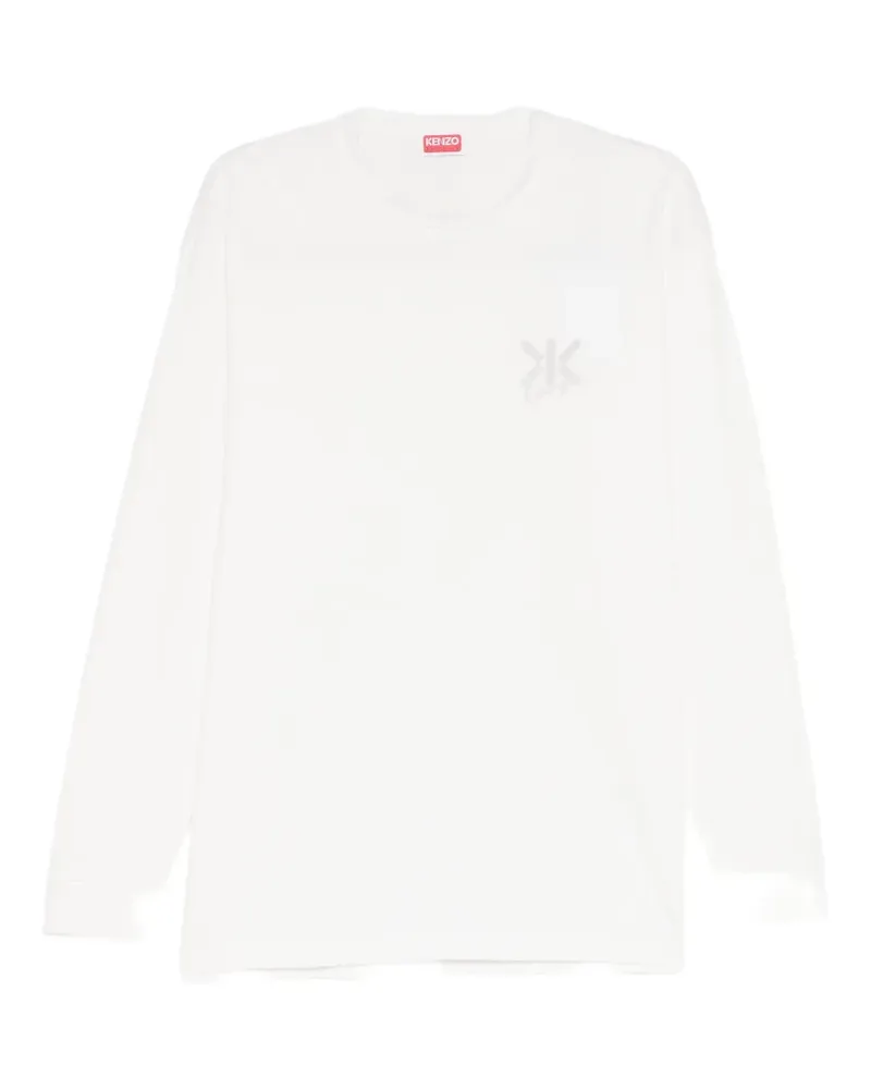 Kenzo Double-K Langarmshirt mit Stickerei - Weiß Weiß
