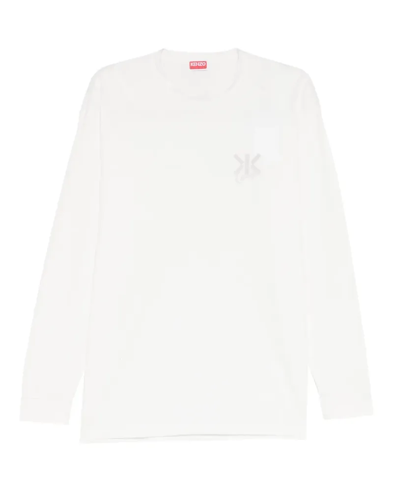 Kenzo Double-K Langarmshirt mit Stickerei - Weiß Weiß