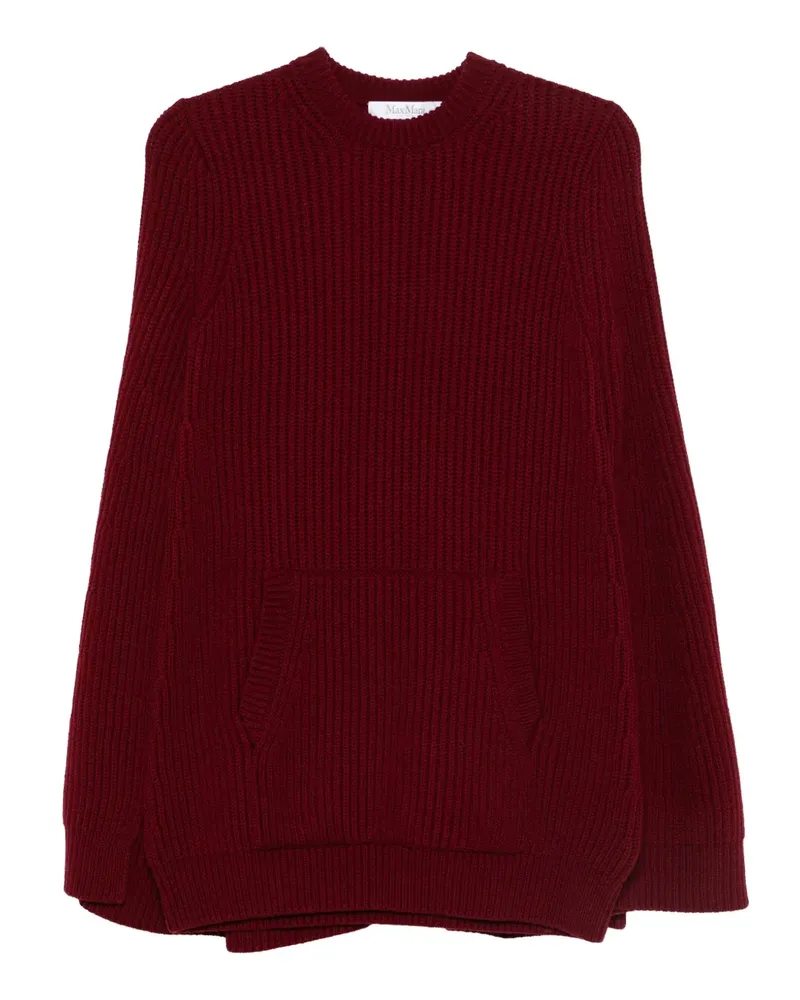 Max Mara Klassischer Pullover - Rot Rot