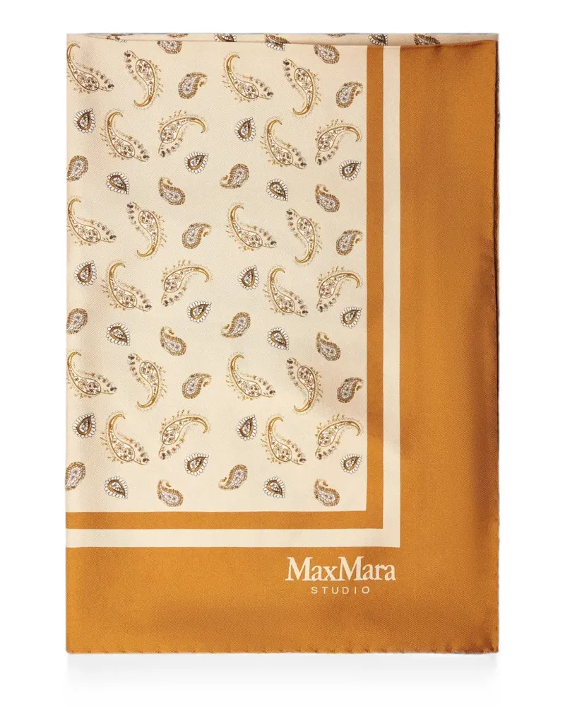 Max Mara paisley-print silk scarf - Braun Braun