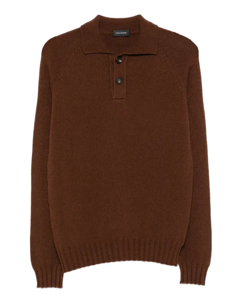 Tagliatore Poloshirt mit Raglanärmeln - Braun Braun