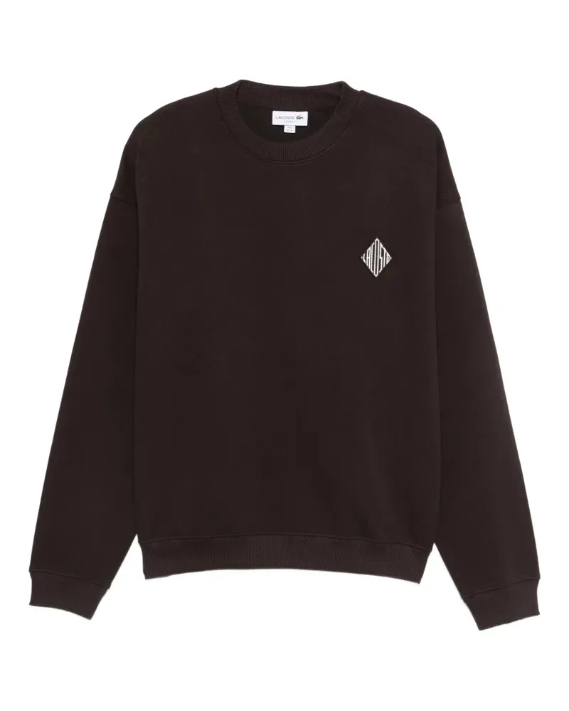 Lacoste logo-patch crew-neck sweatshirt - Braun Braun