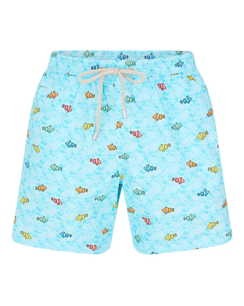 MC2 Saint Barth Lighting fish-print swim shorts - Blau Blau