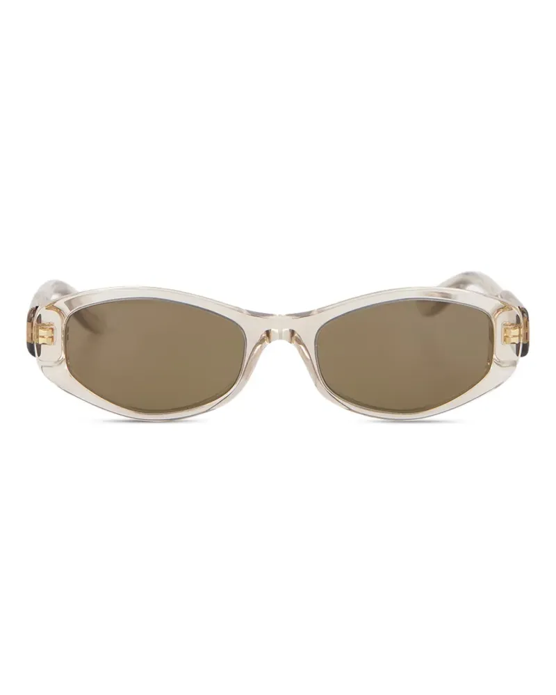 Balenciaga Nova oval-frame sunglasses - Nude Nude