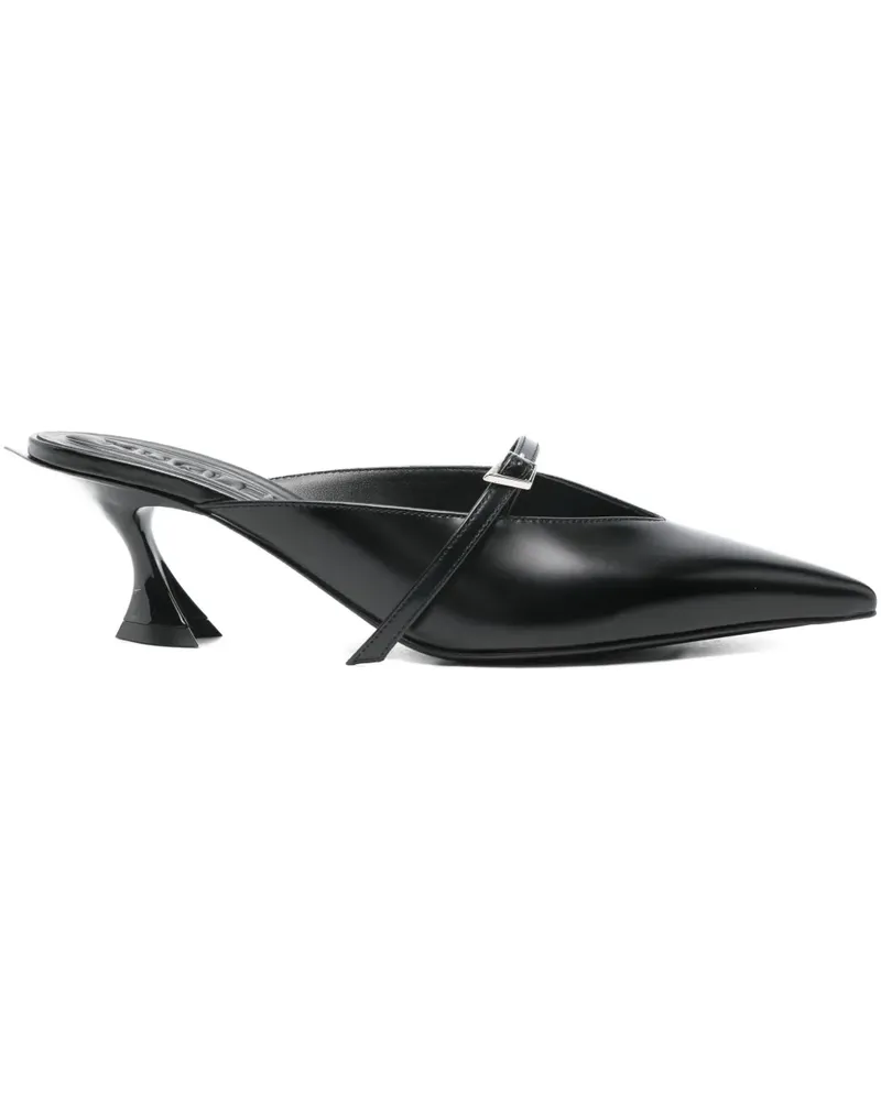 Thierry Mugler 70mm leather heeled sandals - Schwarz Schwarz