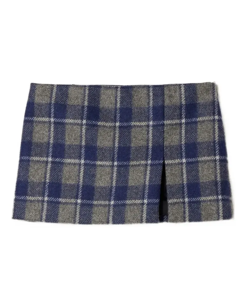 Miu Miu Karierter Minirock - Blau Blau