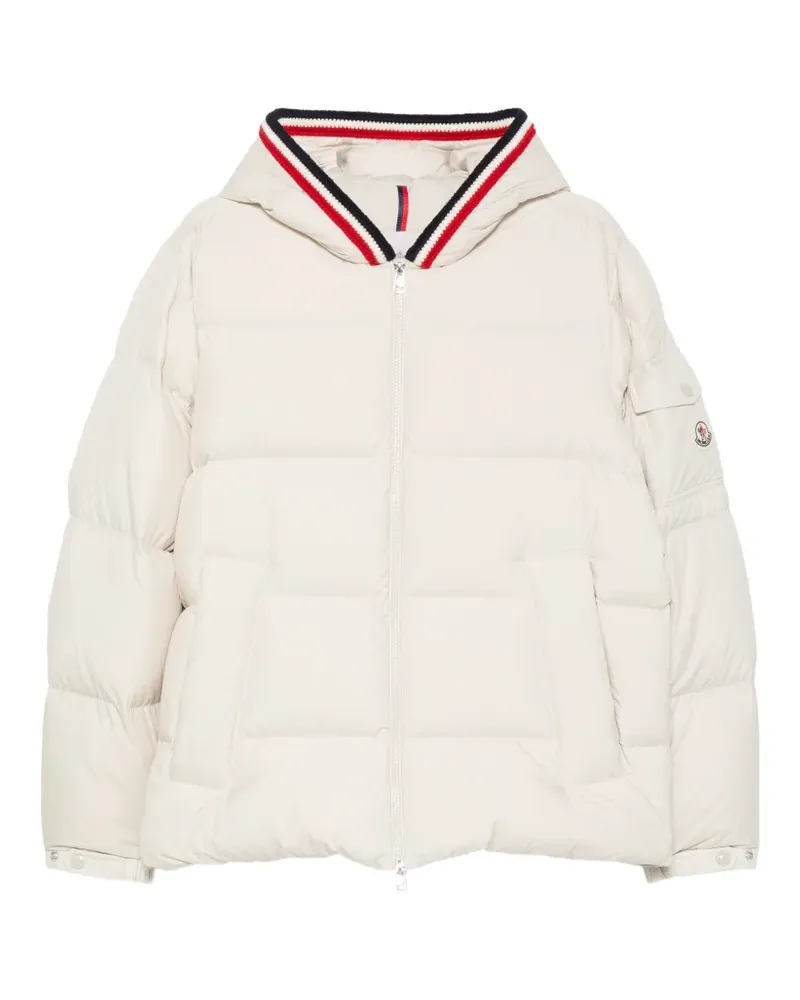 Moncler Gesteppte Kapuzenjacke - Nude Nude