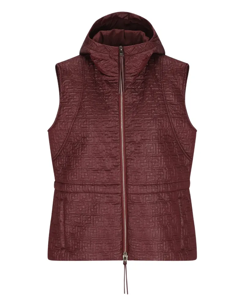 Fendi Kapuzenweste mit Reißverschluss - Rot Rot