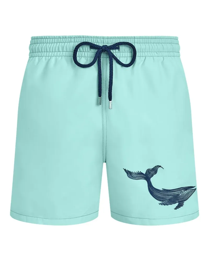 Vilebrequin Badeshorts mit Wal-Stickerei - Blau Blau