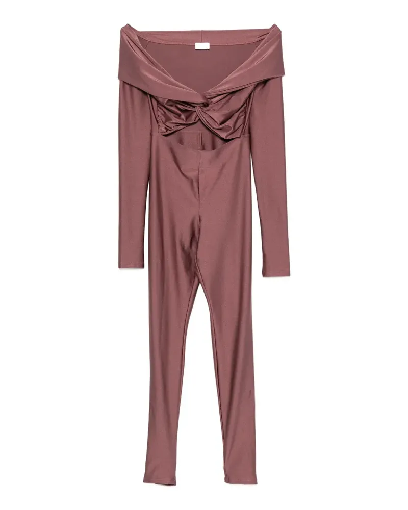 ANDAMANE cut-out twisted jumpsuit - Violett Violett