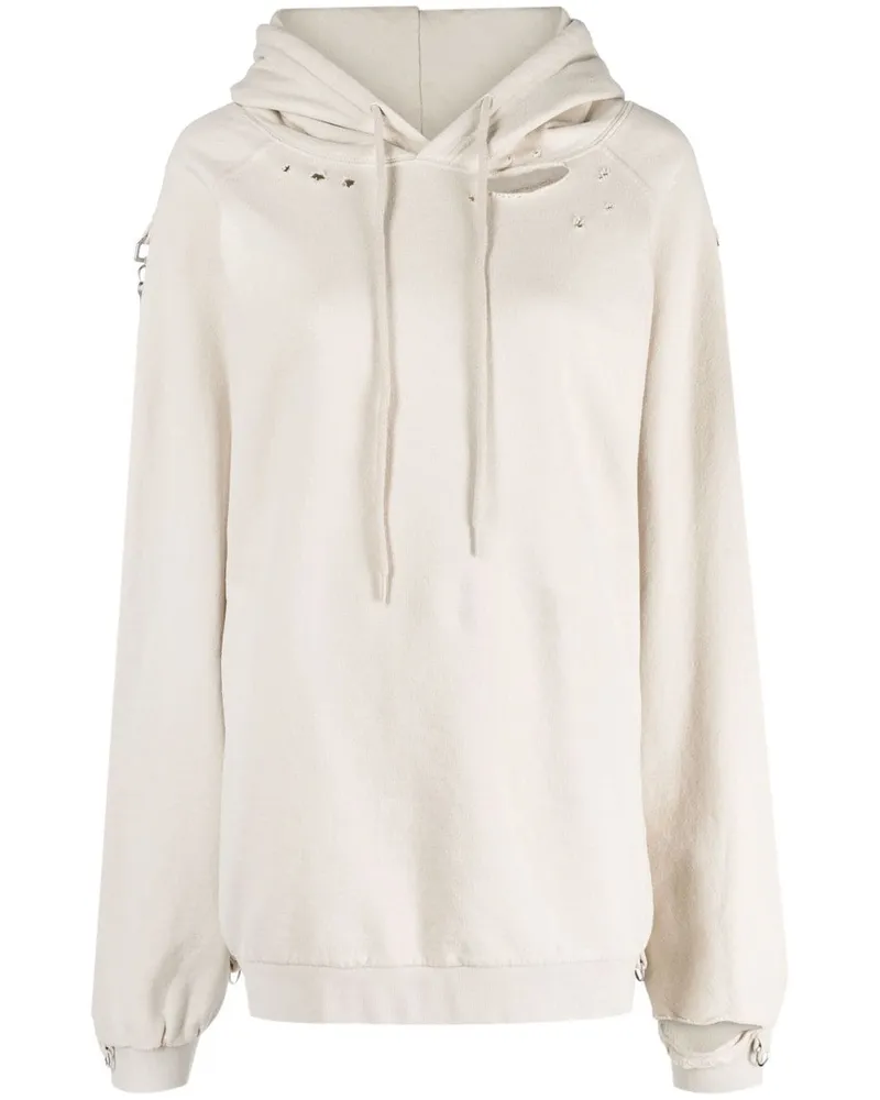 Raf Simons Oversized-Hoodie Nude