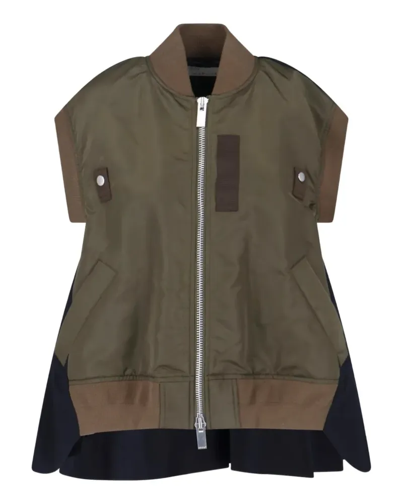 Sacai zip gilet - Blau Blau