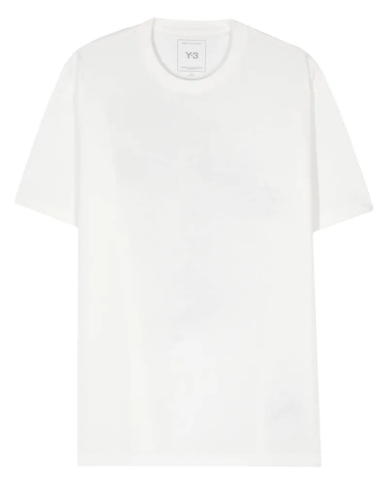 Y-3 T-Shirt mit Logo-Print Weiß