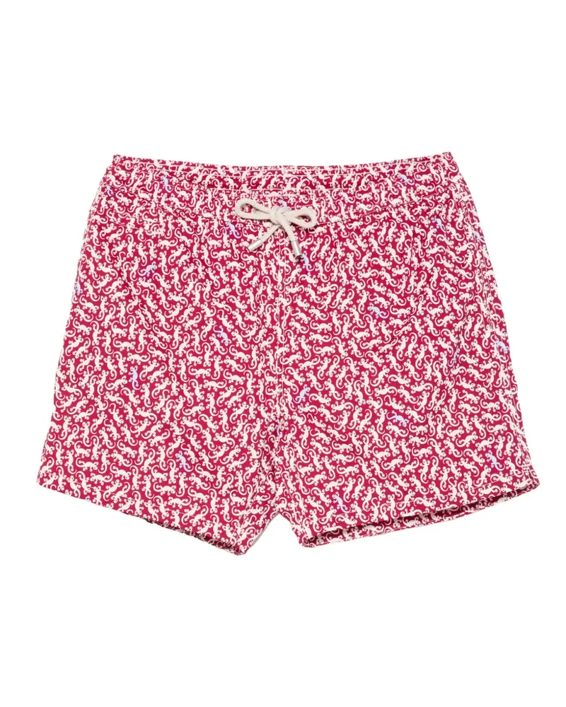 MC2 Saint Barth Lighting Micro lizard-print swim shorts - Rot Rot
