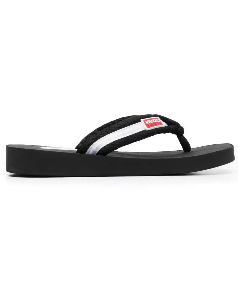 Kenzo Gestreifte Flip-Flops - Schwarz Schwarz
