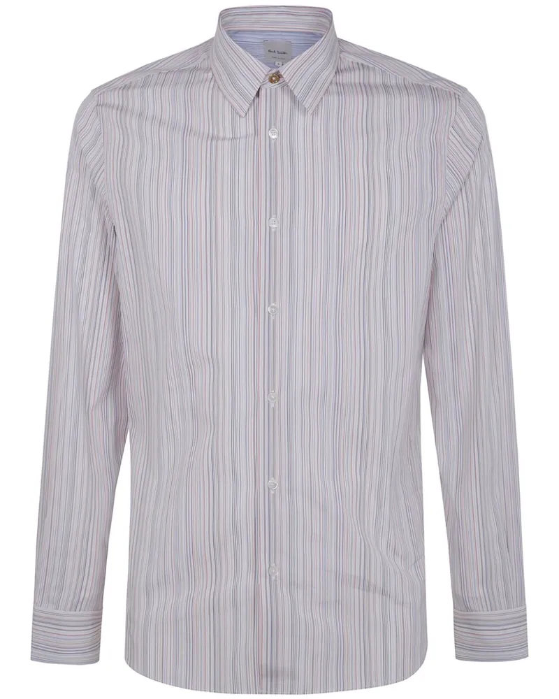 Paul Smith Gestreiftes Hemd - Weiß Weiß