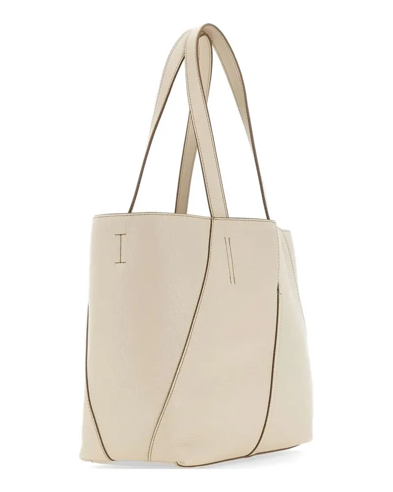 Gianni Chiarini Maya hammered leather shoulder bag - Weiß Weiß