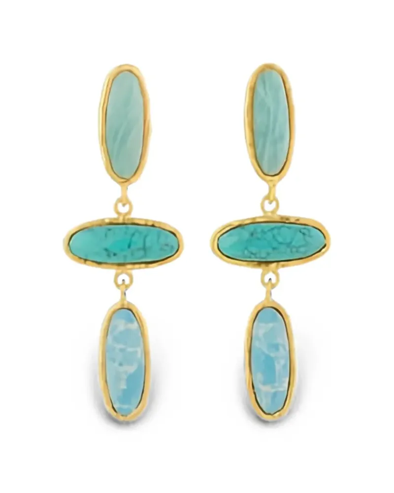 Sylvia Toledano stone-embellished drop earrings - Gold Gold