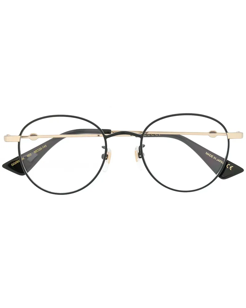 Gucci Runde Brille - Schwarz Schwarz