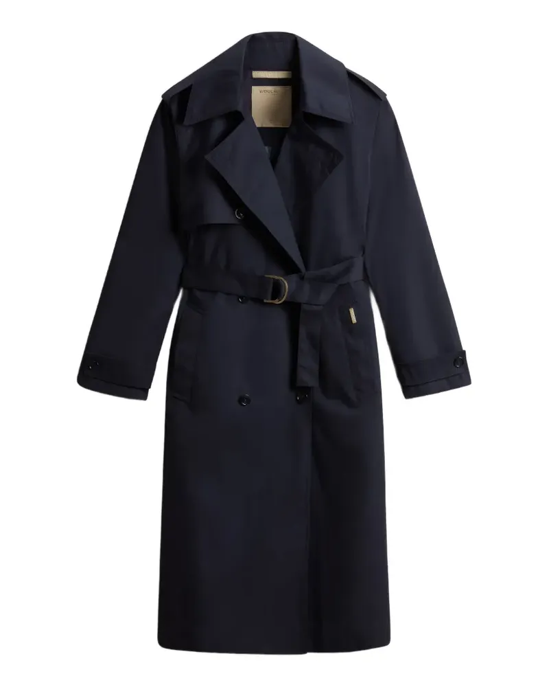 Woolrich double-breasted belted trench coat - Blau Blau
