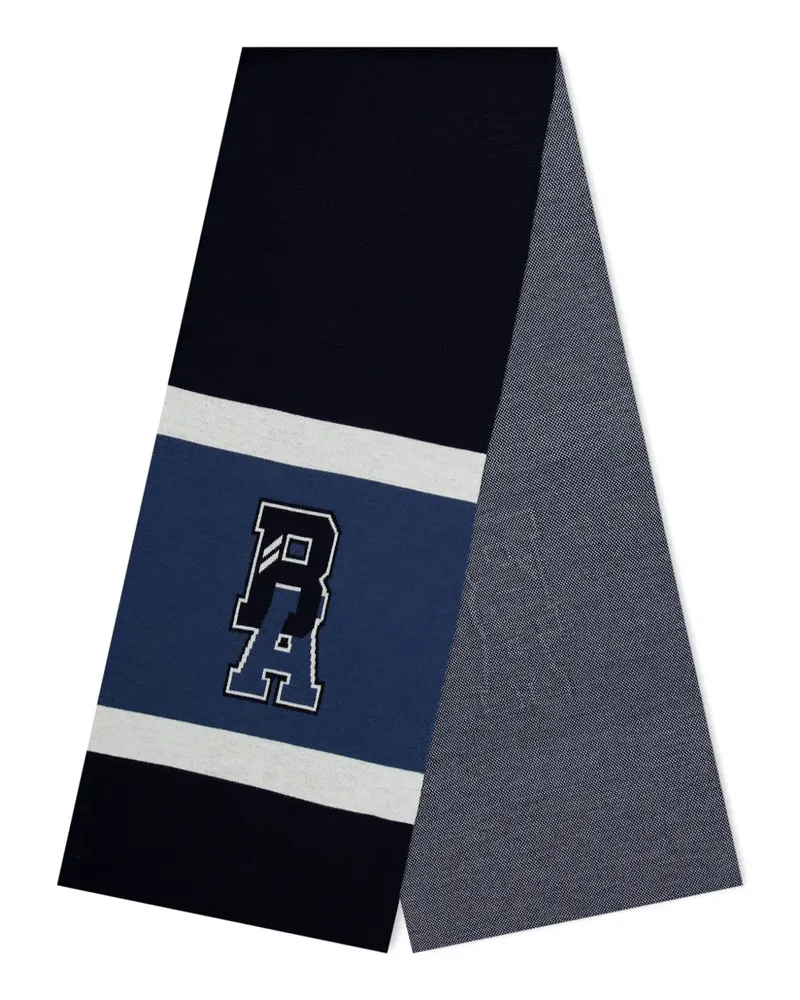 HUGO BOSS Wollschal mit Varsity-Streifen - Blau Blau