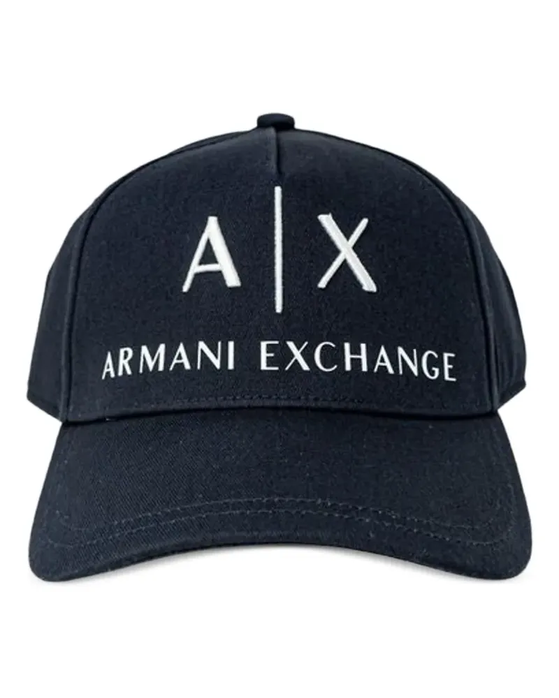 Armani Exchange logo-embroidered cap - Blau Blau