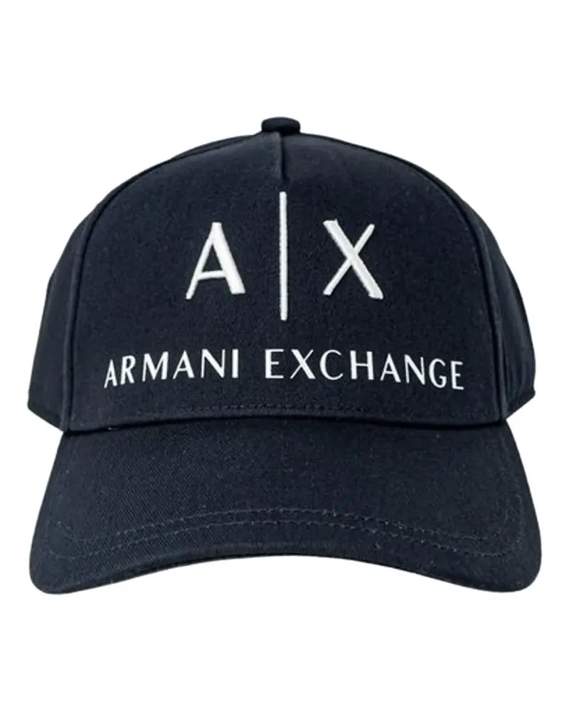 Armani Exchange logo-embroidered cap - Blau Blau