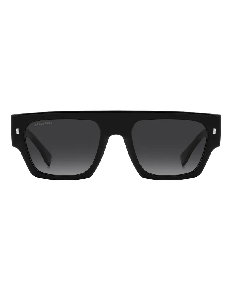 Dsquared2 Icon Sonnenbrille mit eckigem Gestell - Schwarz Schwarz