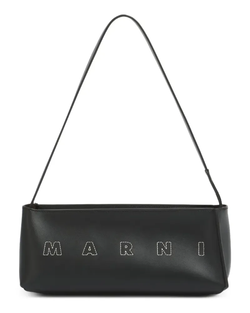Marni Museo Schultertasche mit Logo - Schwarz Schwarz