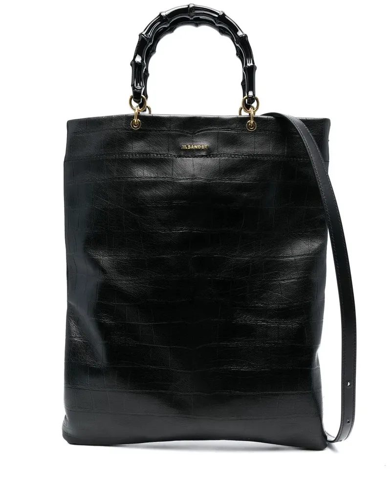 Jil Sander Handtasche mit Logo-Prägung - Schwarz Schwarz